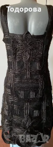 Официална черна рокля с подвижна подплата , снимка 2 - Рокли - 50176187