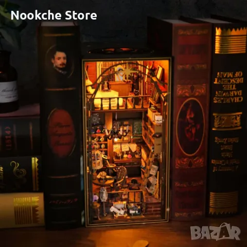 Разделител за Книги, Декорация на Библиотека - BOOK NOOK, 3D Пъзел, снимка 1