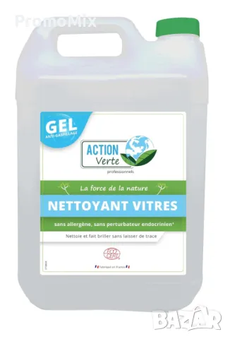 Почистващ гел препарат за стъкла Action Verte PV01270602 5л Гел за почистване препарат за прозорци