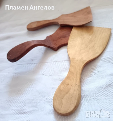 Дървени бъркалки, лопатки, снимка 2 - Прибори за хранене, готвене и сервиране - 53741618