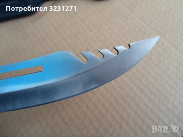 Голям ловджииски нож с калъф-красавец, снимка 9 - Ножове - 34836412