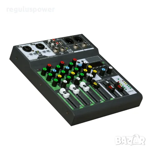 Смесителен пулт RP - MIX 6BT,DJ Mixer, Bluetooth, Usb player, 3 Band EQ, FX, Plug and Play , снимка 5 - Ресийвъри, усилватели, смесителни пултове - 49416602