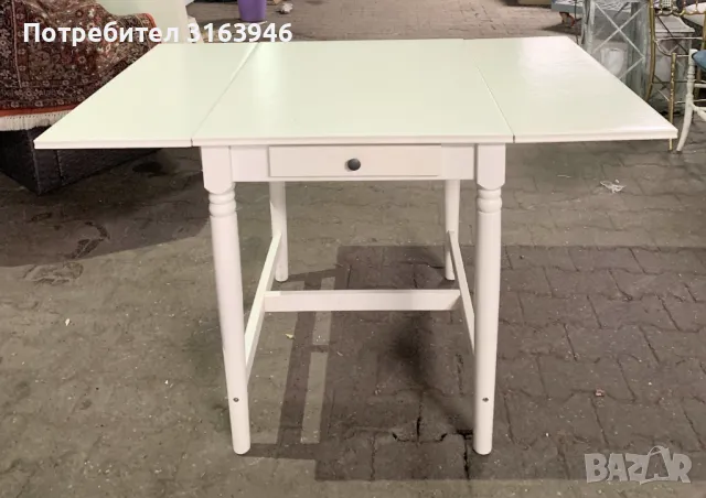 Трапезна бяла маса, снимка 2 - Маси - 49125652