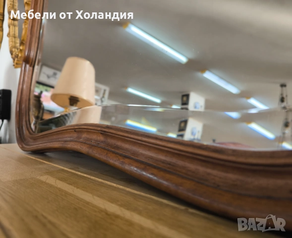 Голямо кристално огледало с дърворезба, снимка 10 - Огледала - 53099838