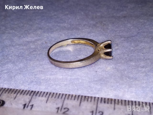ИЗЯЩЕН СРЕБЪРЕН Тип ГОДЕЖЕН ПРЪСТЕН СРЕБРО 925 с ГОЛЯМ ЮВЕЛИРНО ФАСЕТИРАН ГРАНАТ или РУБИН 38674, снимка 8 - Пръстени - 41637997