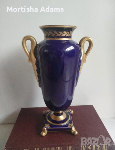 Кобалтово бижу- Франция , снимка 6 - Вази - 52670209