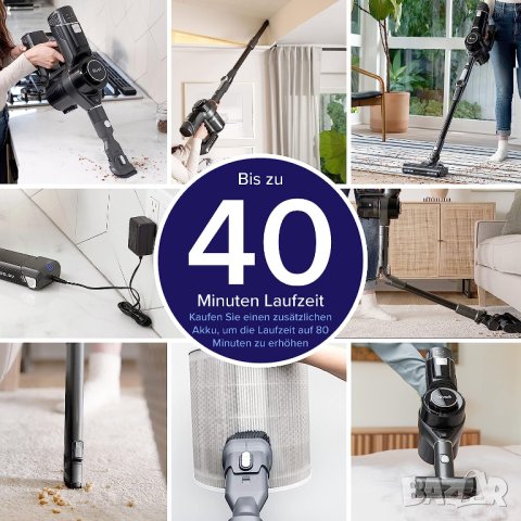 Вертикална прахосмукачка Levoit VortexIQ™ 40 Flex ( С ЛИПСИ, На Части ), снимка 7 - Прахосмукачки - 41511894