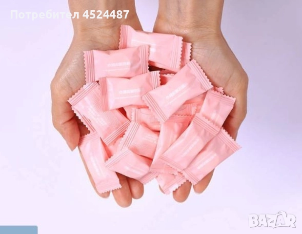 Кърпи за почистване на лице и ръце с форма на маршмелоу, снимка 2 - Козметика за лице - 52658543