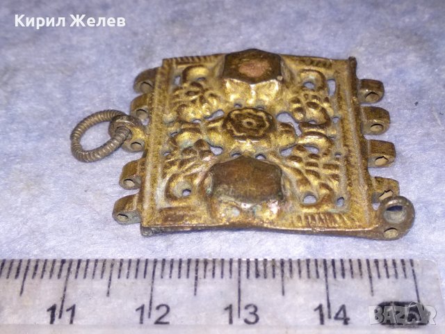 РЯДЪК ОРНАМЕНТИРАН ЕЛЕМЕНТ от ВЪЗРОЖДЕНСКИ НАКИТ БИЖУ САЧАНЕНА ГРИВНА с ЖИВАЧНА ПОЗЛАТА 24943, снимка 14 - Антикварни и старинни предмети - 40981059