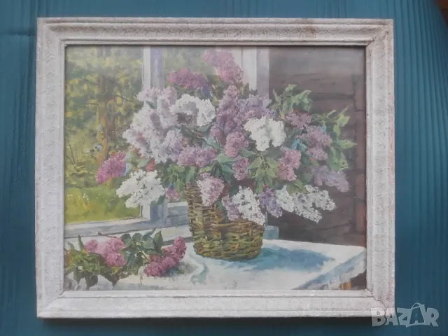 Голяма Картина Люляк / Люляци, снимка 3 - Картини - 48883908