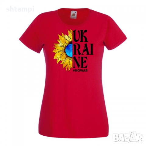 Дамска тениска NO WAR UKRAINE SUNFLOWER,подкрепям Укркайна, снимка 5 - Тениски - 36114164