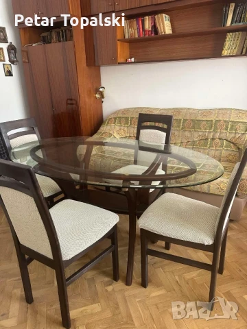 Кухненска маса и четири стола, снимка 2 - Маси - 51244016