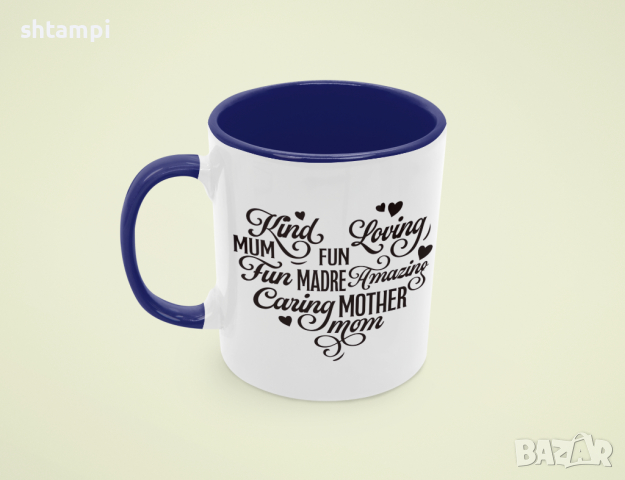 Чаша Mother Heart Words 1,Любов,Подарък,Рожден Ден,Изненада,Мама,Майка,Обич,Празник,, снимка 2 - Чаши - 36342556