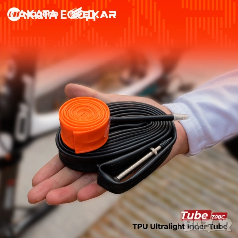 EXAR TPU вътрешна гума 700c 23-28mm 60mm valve, снимка 2 - Части за велосипеди - 51638222