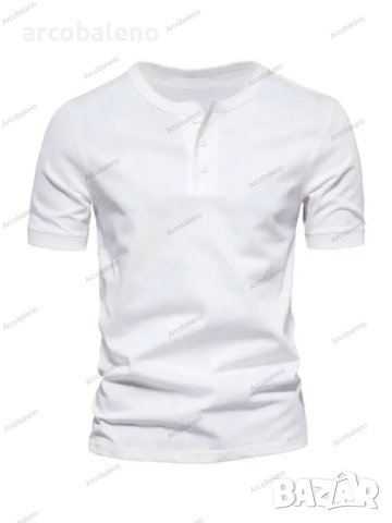 Мъжка тениска Henry Crewneck Short Sleeve T-shirt Men's Slim fit, 6цвята - 023, снимка 2 - Тениски - 41829667