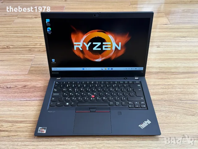 Lenovo ThinkPad T14 Gen 2`Ryzen 5650U 24GB RAM 512GB SSD Full HD IPS Батерия 8ч