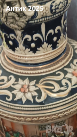 Античен керамичен бирен халбe (щайн) 3 л, Германия, 35 см, снимка 10 - Антикварни и старинни предмети - 52787518