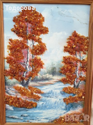 Картина с лечебни свойства- с кехлибар, снимка 3 - Антикварни и старинни предмети - 41558089