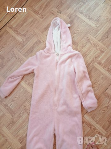 Пухено гащеризонче розово зайченце 🌸, снимка 3 - Детски пижами - 42418723