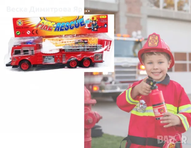 Пожарна кола с разтегаема стълба с вишка, снимка 3 - Коли, камиони, мотори, писти - 48789388