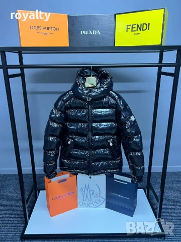 Moncler Черно Зимно Мъжко Яке Лак Монклер 