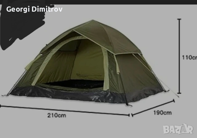 Палатка триместни бързо сглобяема, снимка 2 - Палатки - 53825065
