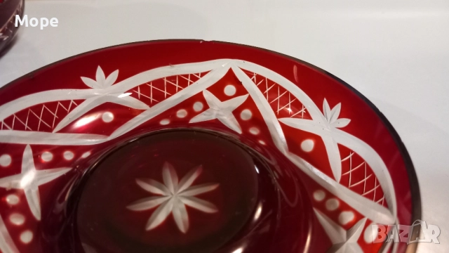 Кристален сервиз червен кристал , снимка 7 - Сервизи - 52458247