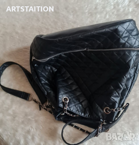 Черна чанта, тип торба, снимка 2 - Чанти - 36303852