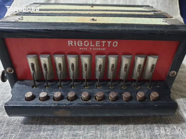 Старинна Тиролска хармоника RIGOLETTO, снимка 5 - Антикварни и старинни предмети - 49457925