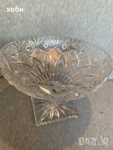 голяма кристална фруктиера , снимка 2 - Антикварни и старинни предмети - 53850120