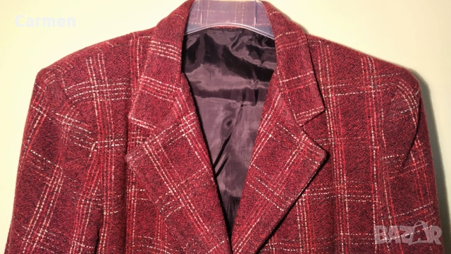 Червено българско сако, снимка 6 - Сака - 52429778