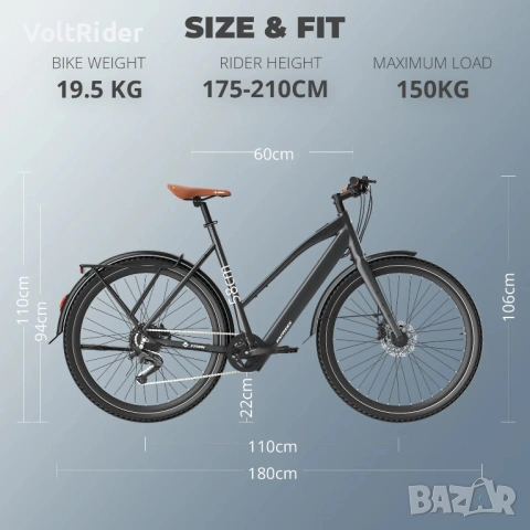 Електрическо колело FAFREES F700W 580W 36V 10Ah, снимка 11 - Велосипеди - 53017916