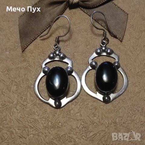 Сребърни обеци (129), снимка 7 - Обеци - 44265220