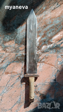 ​Меч , къс , римски "Гладиус" с кожена кания . Ръчно изработен за възстановки , заточен , остър. , снимка 6 - Ножове - 53789452