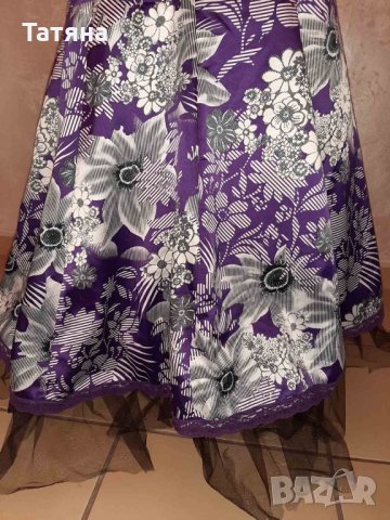 Рокля в лилаво и бяло , снимка 5 - Рокли - 35937504