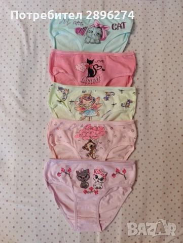 Гащички за момиченца, 5-6 г., снимка 3 - Детско бельо и бански  - 50929839