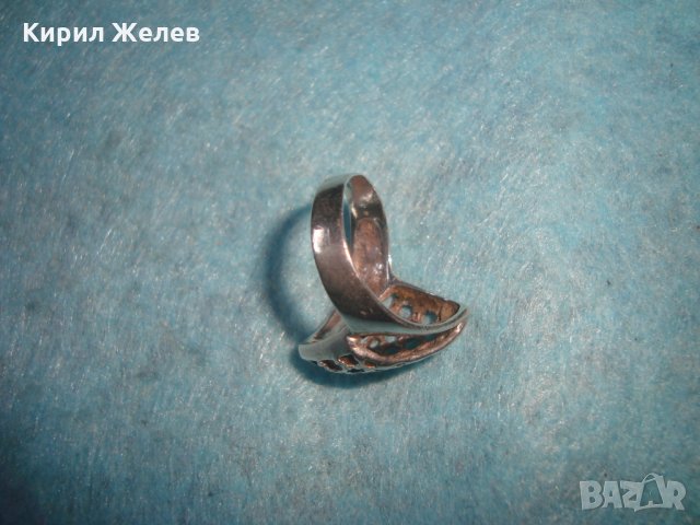 СРЕБЪРЕН БЕЛ ЕПОК СТИЛ СТАР КРАСИВ ПРЪСТЕН СРЕБРО 925 АЖУРНА РЪЧНА ИЗРАБОТКА 25157, снимка 11 - Пръстени - 35828351