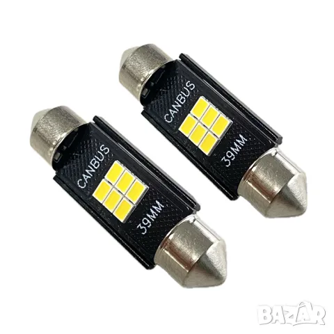 LED крушки софитни 39mm CANBUS 12V 2 броя
