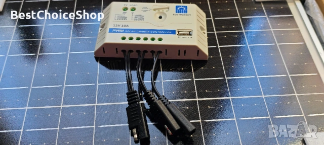 25W 12V монокристален соларен панел комплект с регулируем монтаж и контролер за зареждане, снимка 11 - Къмпинг осветление - 53699865