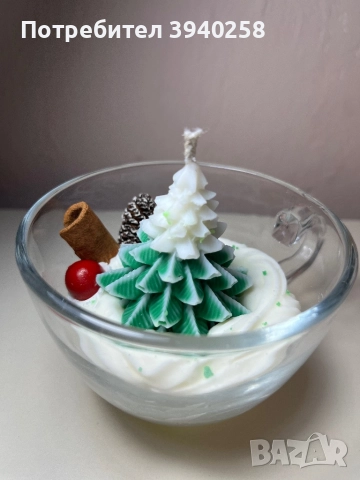 Коледни соеви свещи, снимка 3 - Ръчно изработени сувенири - 52352793