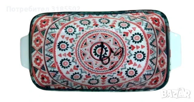 Керамична правоъгълна чиния плато с дръжки, снимка 6 - Прибори за хранене, готвене и сервиране - 51393300