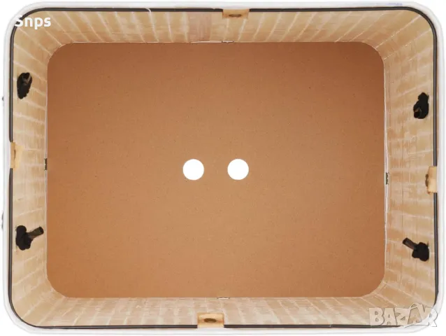 Бамбуков кош за пране Relaxdays, сгъваема кошница с капак, 80 л, правоъгълен, 2 вътрешни торби , снимка 3 - Други стоки за дома - 48513069