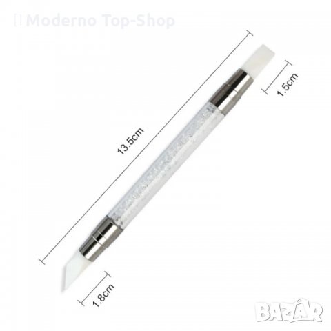 Двустранна силиконова четка за маникюр, снимка 4 - Продукти за маникюр - 39453644