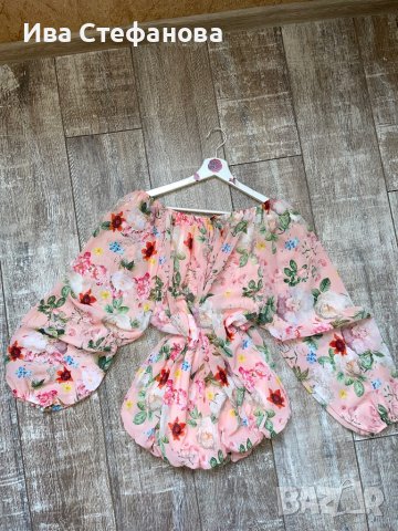 Нов ефирен топ блуза с дълъг ръкав цветя флорален принт ХЛ /2ХЛ , снимка 9 - Блузи с дълъг ръкав и пуловери - 41330456