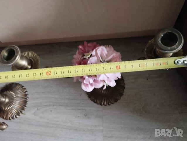 два барокови свещници -комплект, снимка 4 - Антикварни и старинни предмети - 41344004