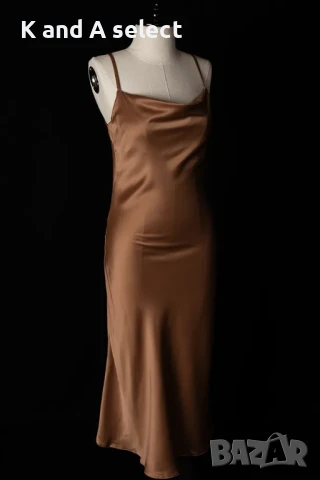 Рокля от сатен, снимка 2 - Рокли - 51170405