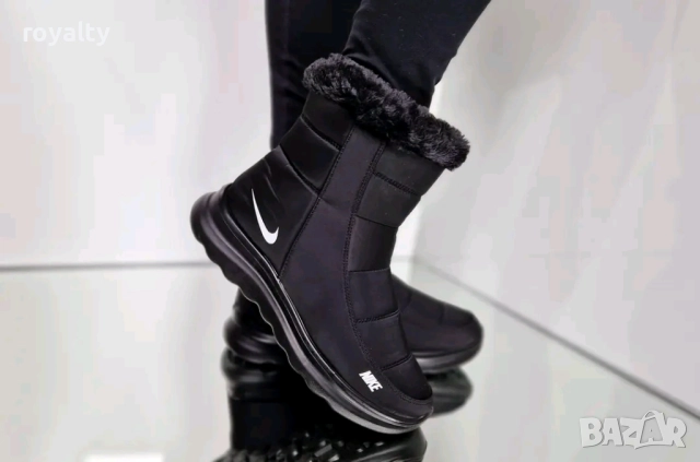 Nike Черни Зимни Дамски Апрески с Вата Найк , снимка 4 - Дамски апрески - 52931018