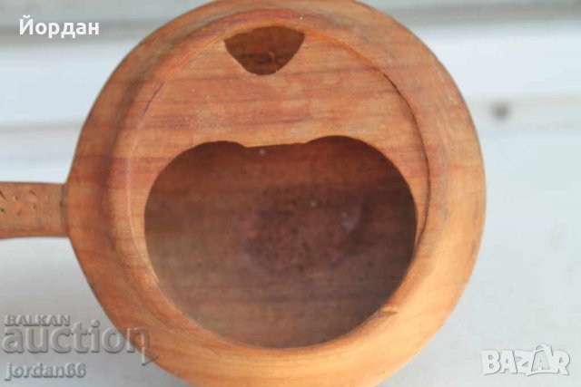 Овчарска чаша дялана от дърво, снимка 5 - Колекции - 39076624