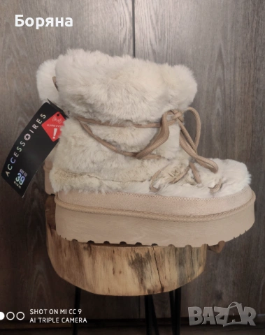 New Yorker нови бежове апрески с пух, снимка 14 - Дамски апрески - 53274545