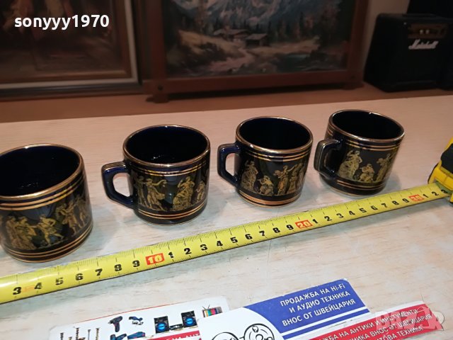 neofitou-hand made 24k gold-made in greece 4бр чашки за кафе 0206231626, снимка 10 - Колекции - 40917512